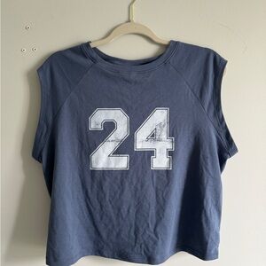 Cropped jersey tee